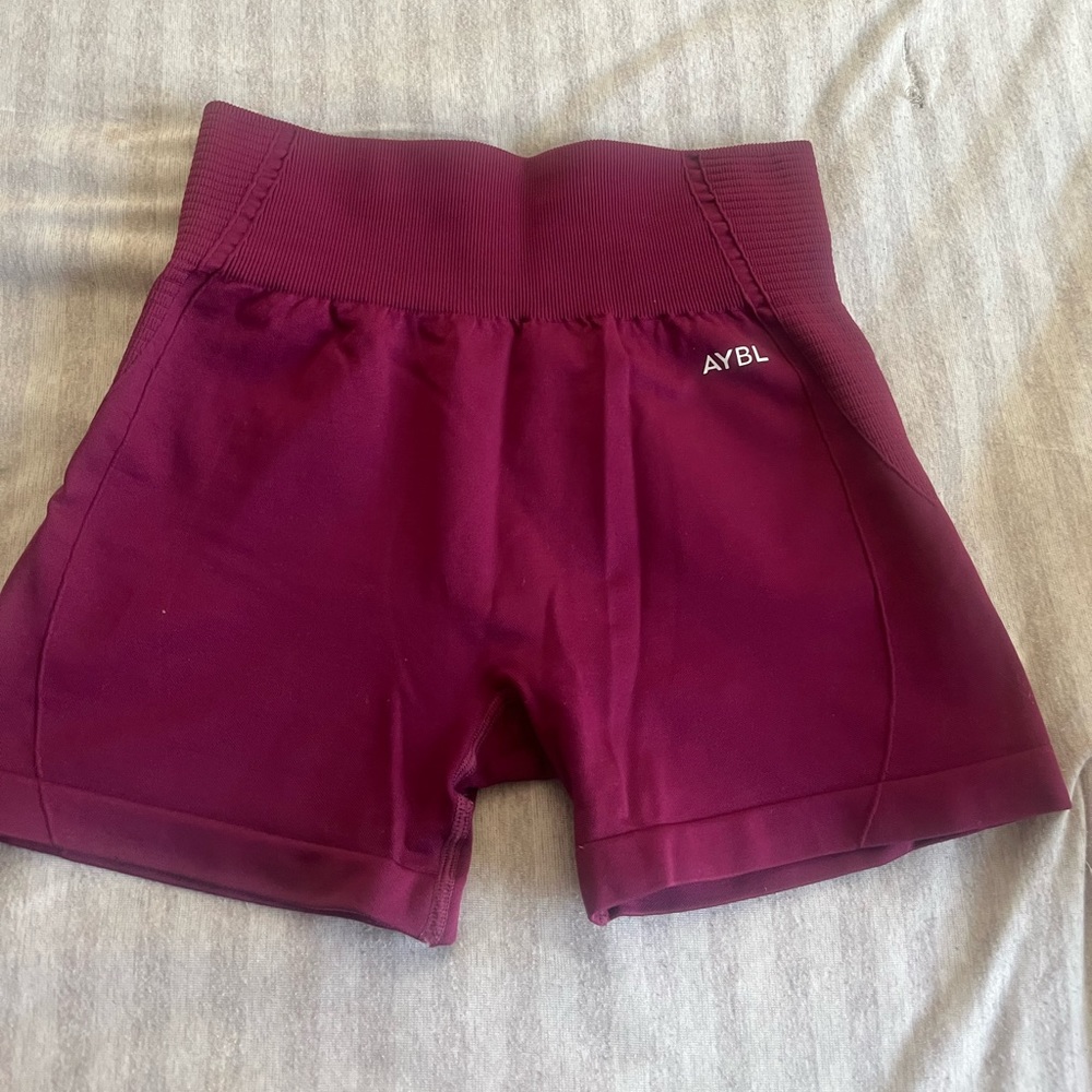 medium maroon aybl balance v2 work out shorts